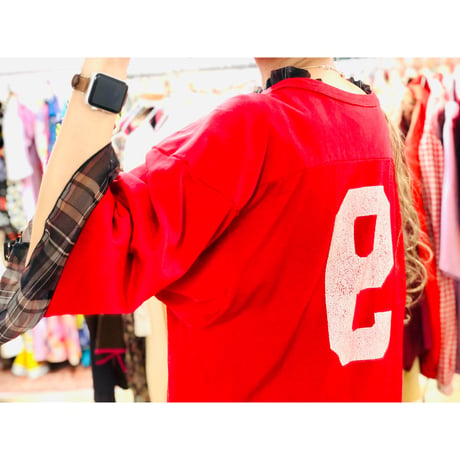 Brown plaid flare sleeve top【00899】
