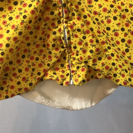 70s Yellow floral 2pc【01213】