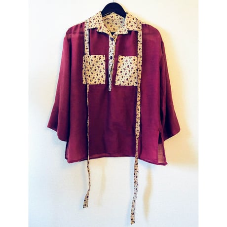 Vintage flare sleeve blouse【00381】