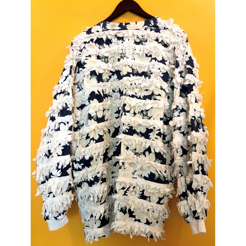 PAULA SWEET Muslin Mink daisy fringe jacket【002 