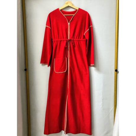 Vintage red fleece dress