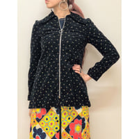 60s Flower pattern corduroy jacket【00499】
