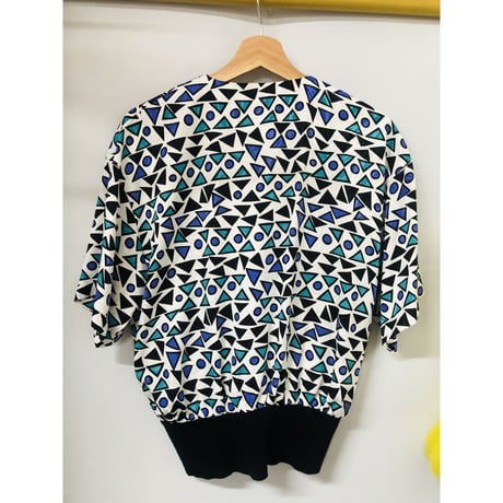 80s Geometric pattern 2pc【00947】