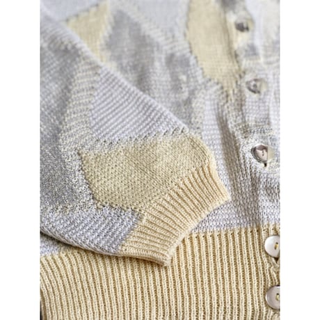 Butter yellow knit cardigan【01369】