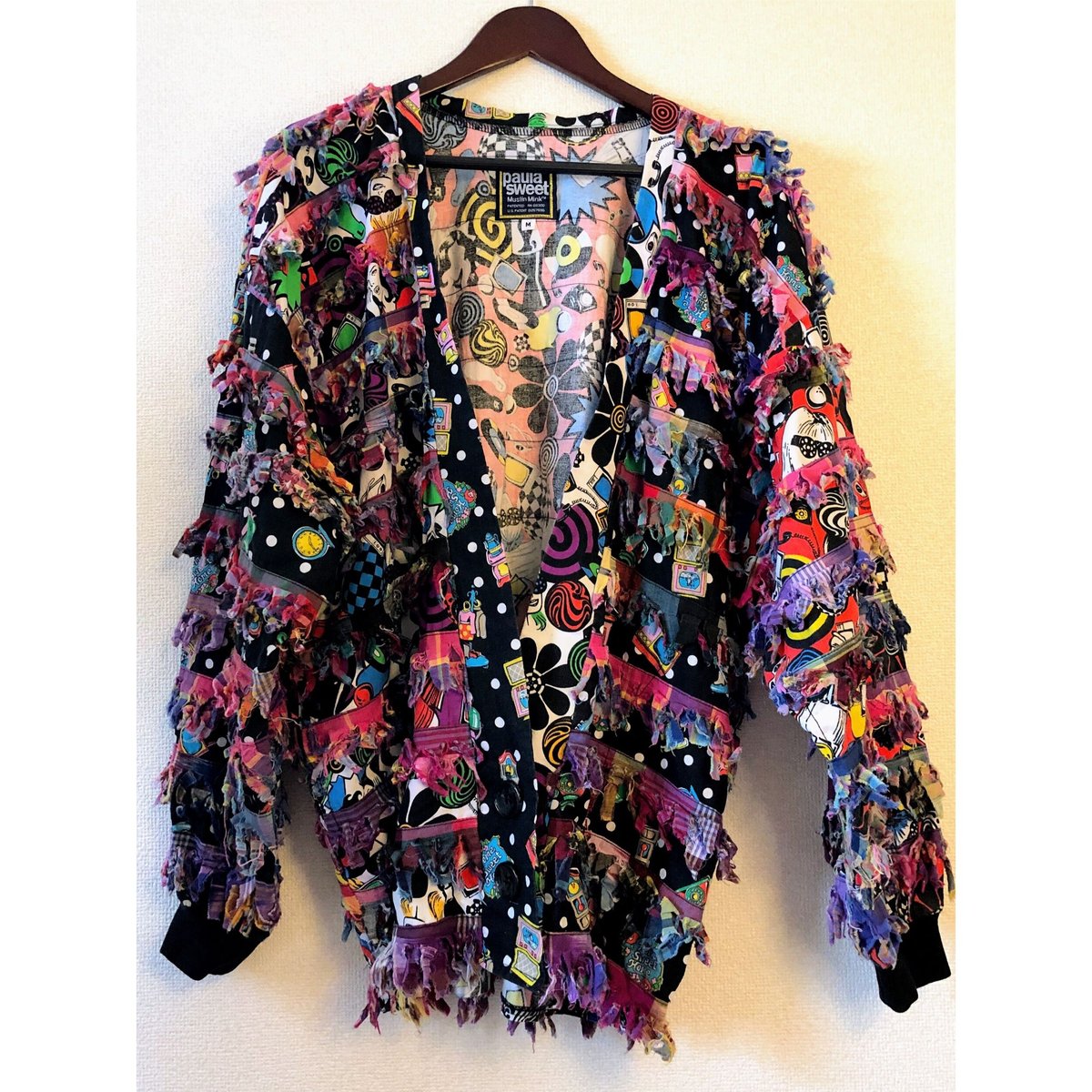 Paula Sweet Muslin Mink colorful fringe jacket【 Paula Sweet Muslin Mink colorful fringe jacket【