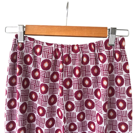 70s Geometric poly pants【01328】