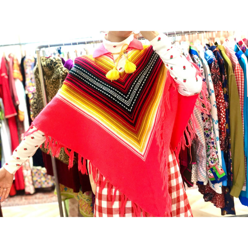70s Knit poncho【01027】 | Vintage & Used ニューデジャヴ