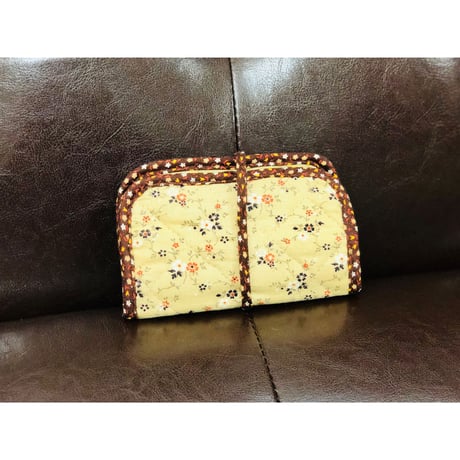 70s Floral quilted bag with mini wallet【00580】