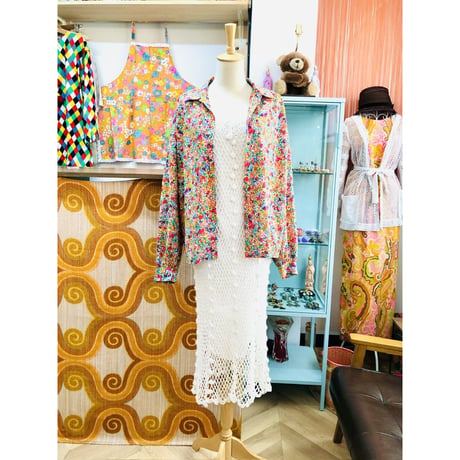 Vintage floral blouse【01194】