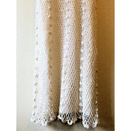 80-90s Sleeveless crochet dress【00363】