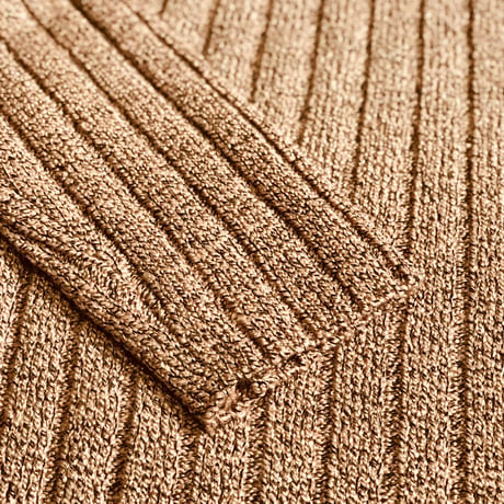 Pink rib knit sweater【01366】