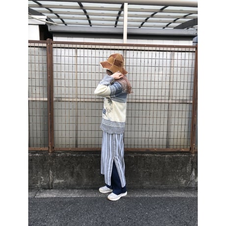 Ice blue nordic knit cardigan【01354】