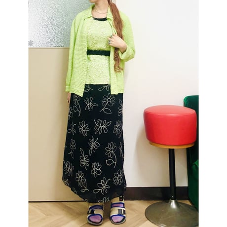 Green crinkle crush 2PC【00672】