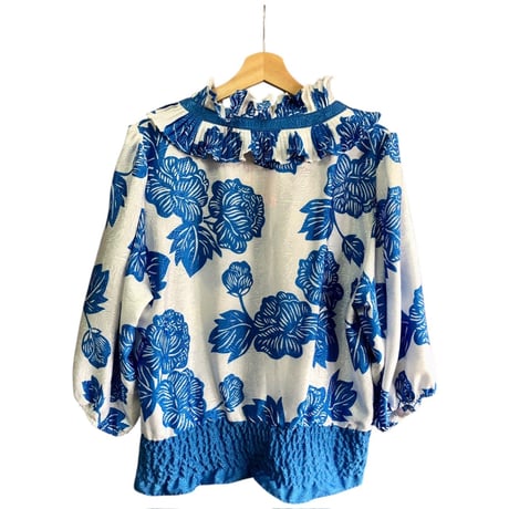 SUSAN FREIS Blue × White 2PC【01387】