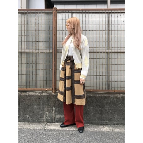 70s Mr. Hank Brown wool mix skirt【01415】