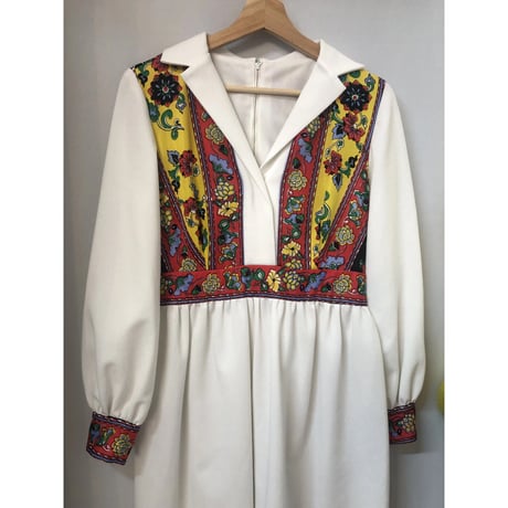 70s Bohemian maxi dress【01034】