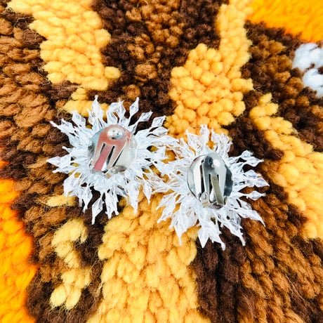 80s Costume Clip On Earring CLEAR【00640】