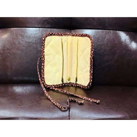 70s Floral quilted bag with mini wallet【00580】