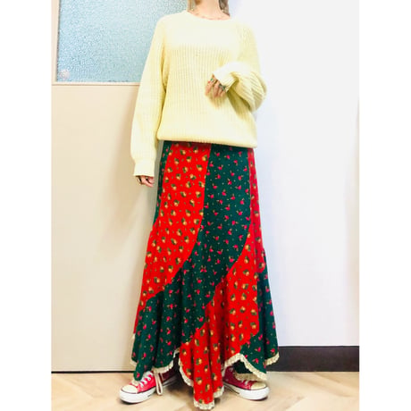 70s Escargot maxi skirt【01030】
