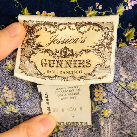 70s GUNNE SAX Floral maxi skirt【01106】