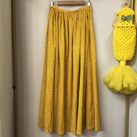 70s Yellow floral 2pc【01213】