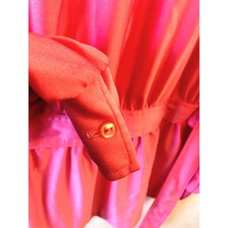 70s Pink pink pink blouse【00275】
