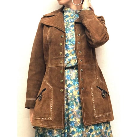 Vintage leather jacket【00497】