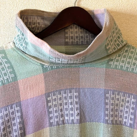 90s Pastel highneck top【00434】