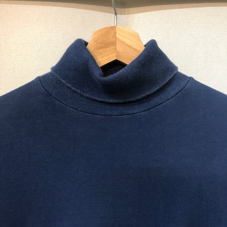 80s NAVY turtleneck top【01015】
