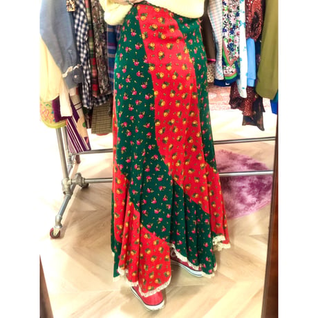70s Escargot maxi skirt【01030】