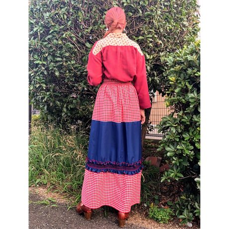 Vintage flare sleeve blouse【00381】