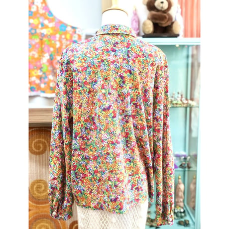 Vintage floral blouse【01194】