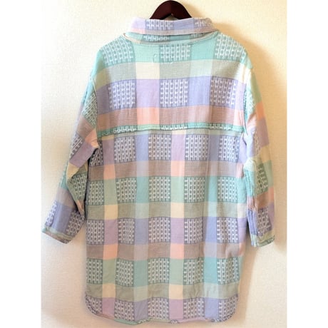 90s Pastel highneck top【00434】