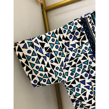 80s Geometric pattern 2pc【00947】