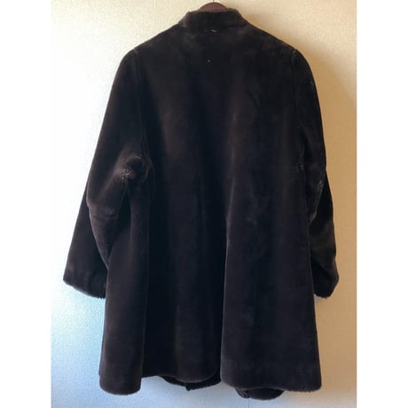 60s Blown fake fur coat【00511】