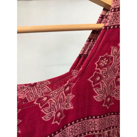 70s Indian cotton maxi dress【00874】