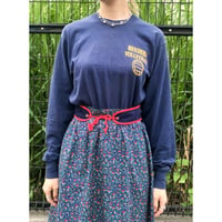 Navy long sleeve tee【01363】
