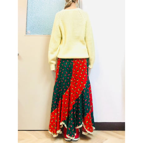 70s Escargot maxi skirt【01030】