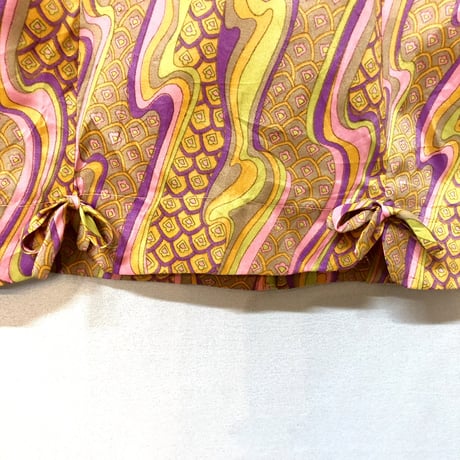 Vintage geometry sleeveless blouse【01199】