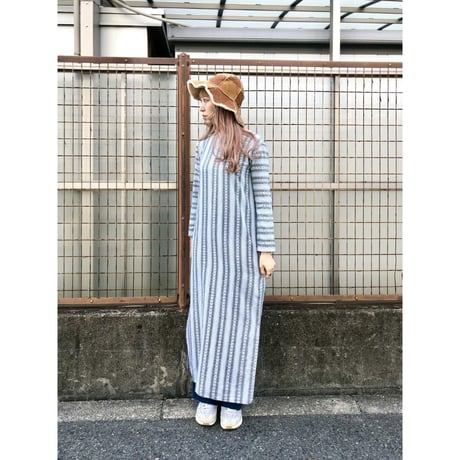 70s Paisley print maxi dress【01417】