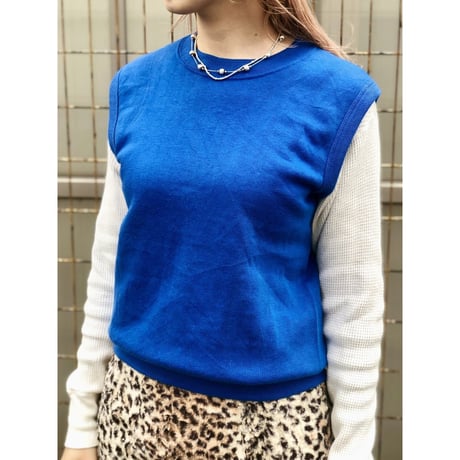 Blue sweat vest【01378】