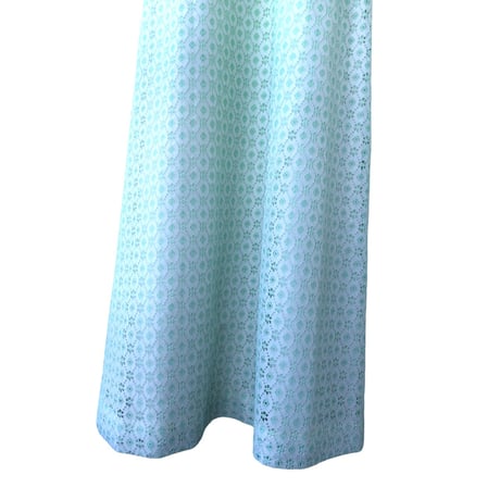 70s Pale green lace maxi dress【01300】