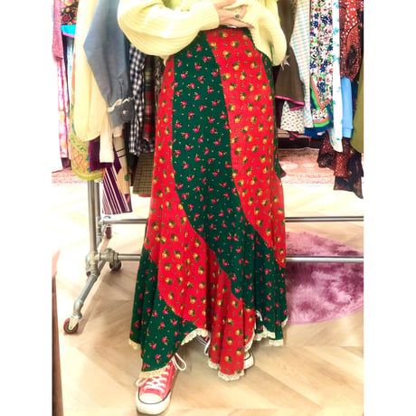 70s Escargot maxi skirt【01030】