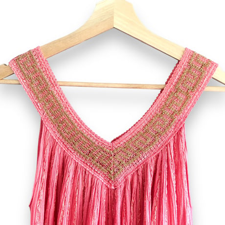 Vintage pink cotton tunic【01513】