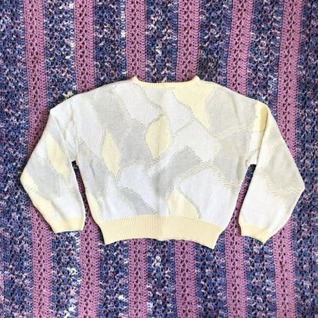 Butter yellow knit cardigan【01369】