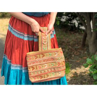 Vintage hemp beach bag【00241】