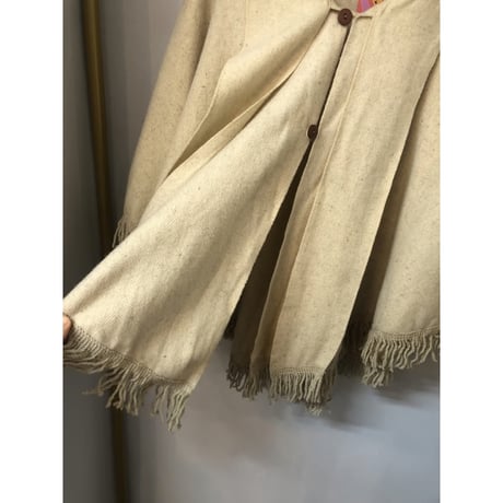 Vintage Made in Mexico wool poncho【01072】
