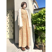 60s Flower print maxi dress【00721】