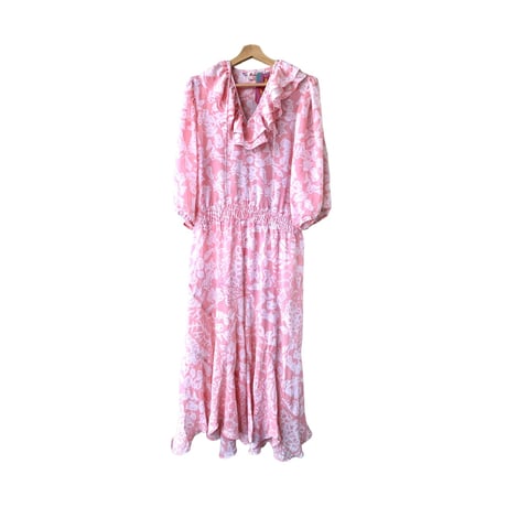 Susan Freis Pink ruffle dress【01280】