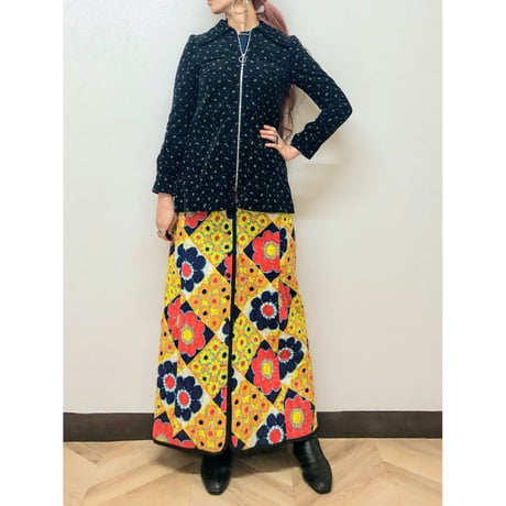60s Flower pattern corduroy jacket【00499】